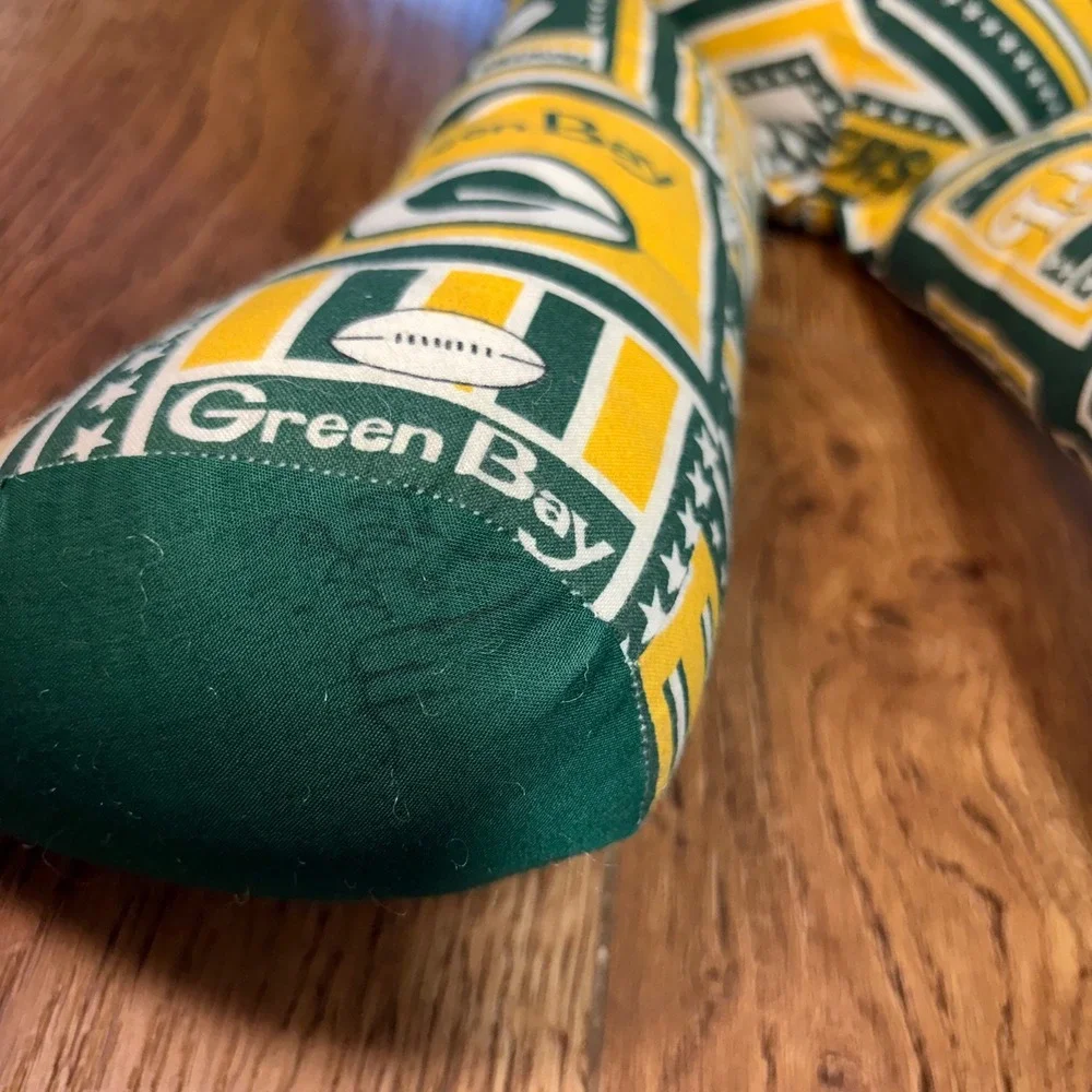 Green‎ Bay Packers Plush homemade Stuffed Teddy Bear Football Green Gold 24